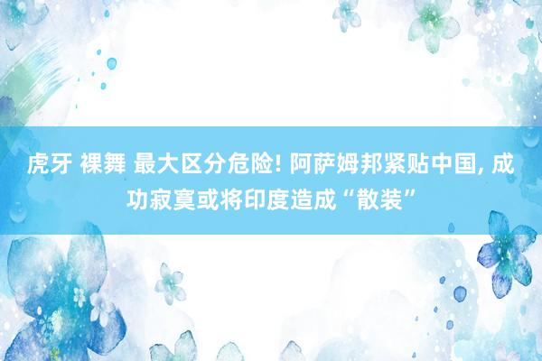 虎牙 裸舞 最大区分危险! 阿萨姆邦紧贴中国， 成功寂寞或将印度造成“散装”