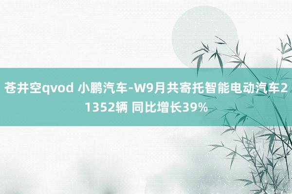 苍井空qvod 小鹏汽车-W9月共寄托智能电动汽车21352辆 同比增长39%