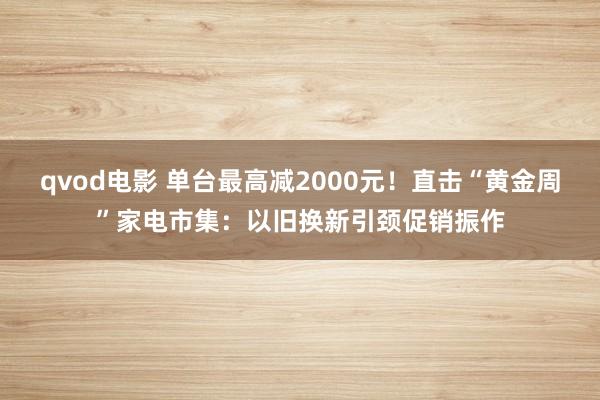 qvod电影 单台最高减2000元！直击“黄金周”家电市集：以旧换新引颈促销振作