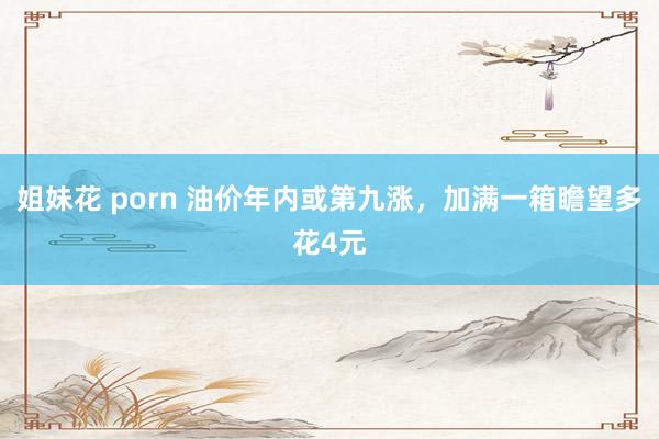 姐妹花 porn 油价年内或第九涨，加满一箱瞻望多花4元