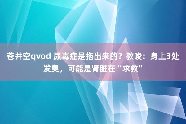 苍井空qvod 尿毒症是拖出来的？教唆：身上3处发臭，可能是肾脏在“求救”