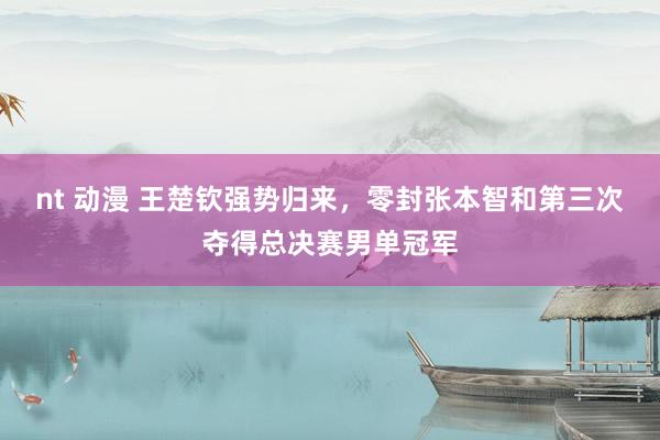 nt 动漫 王楚钦强势归来，零封张本智和第三次夺得总决赛男单冠军