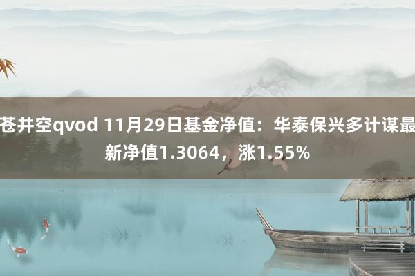 苍井空qvod 11月29日基金净值：华泰保兴多计谋最新净值1.3064，涨1.55%