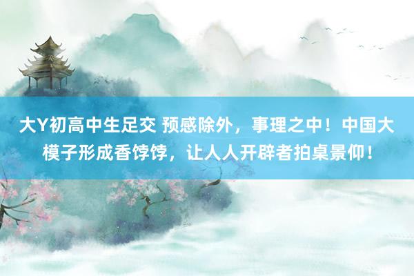 大Y初高中生足交 预感除外，事理之中！中国大模子形成香饽饽，让人人开辟者拍桌景仰！