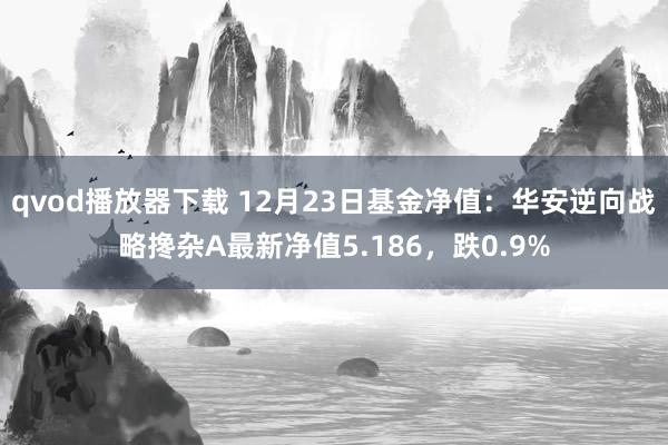 qvod播放器下载 12月23日基金净值：华安逆向战略搀杂A最新净值5.186，跌0.9%