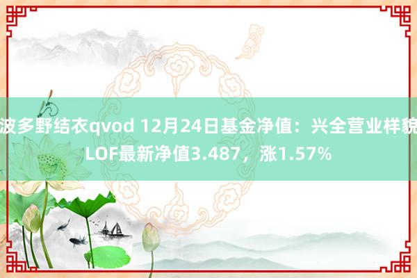 波多野结衣qvod 12月24日基金净值：兴全营业样貌LOF