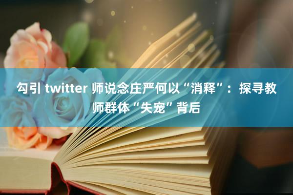 勾引 twitter 师说念庄严何以“消释”：探寻教师群体“