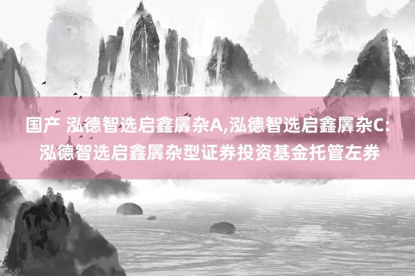 国产 泓德智选启鑫羼杂A，泓德智选启鑫羼杂C: 泓德智选启鑫羼杂型证券投资基金托管左券