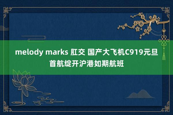 melody marks 肛交 国产大飞机C919元旦首航绽开沪港如期航班