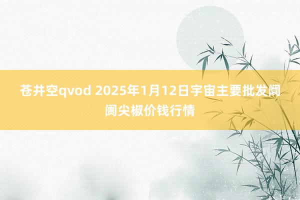 苍井空qvod 2025年1月12日宇宙主要批发阛阓尖椒价钱行情