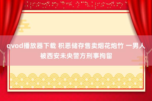 qvod播放器下载 积恶储存售卖烟花炮竹 一男人被西安未央警方刑事拘留