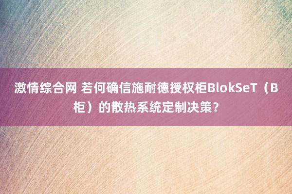 激情综合网 若何确信施耐德授权柜BlokSeT（B柜）的散热系统定制决策？