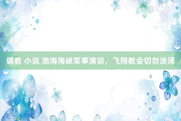 调教 小说 渤海海峡军事演训，飞翔教会切勿淡薄